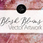 BLUSH BLOOMS - Vector Art Background | Digital Paper