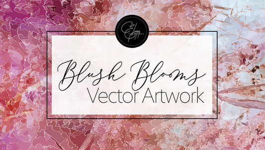 BLUSH BLOOMS - Vector Art Background | Digital Paper