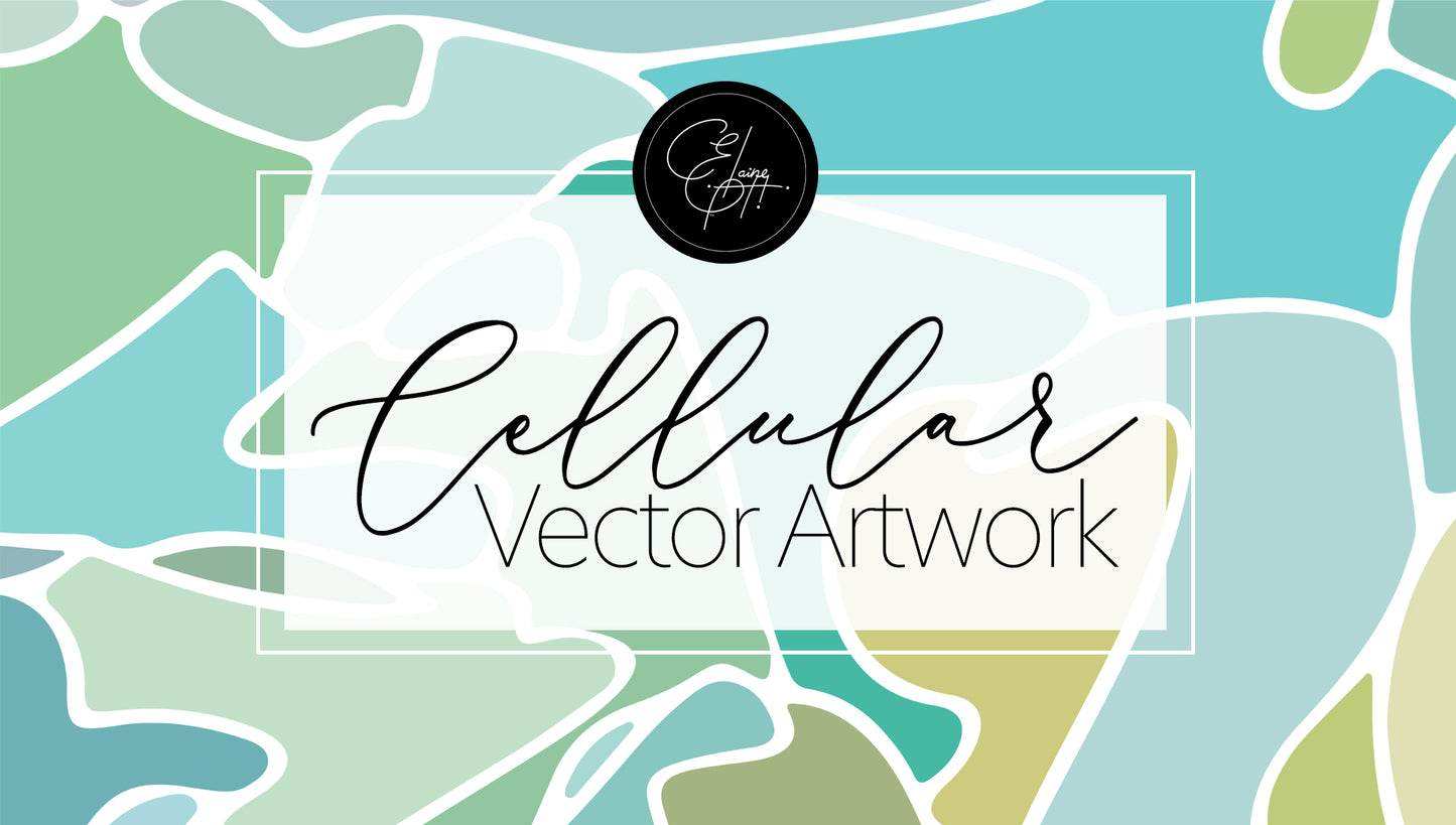 CELLULAR GREENS - Vector Art Background | Digital Paper