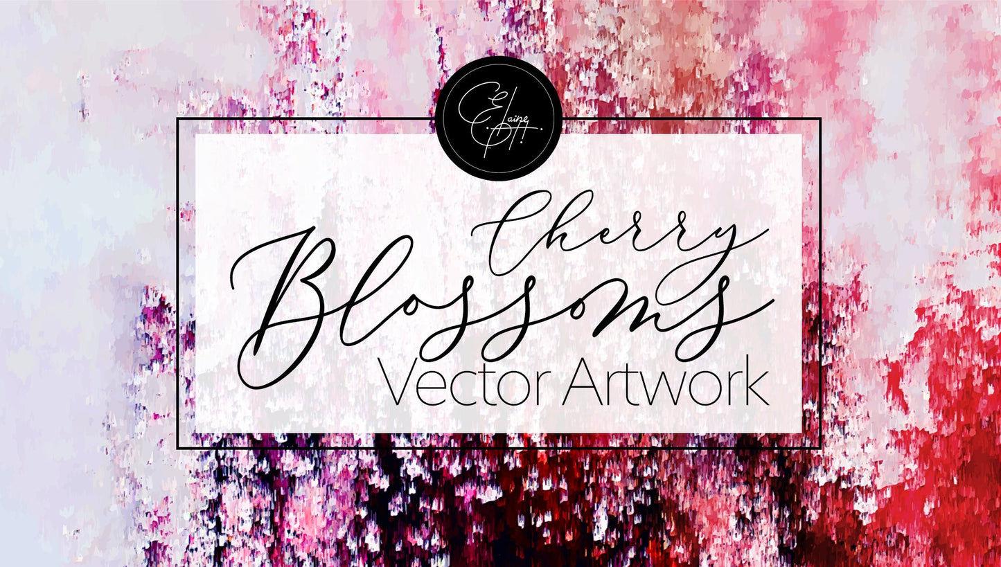 CHERRY BLOSSOMS - Vector Art Background | Digital Paper