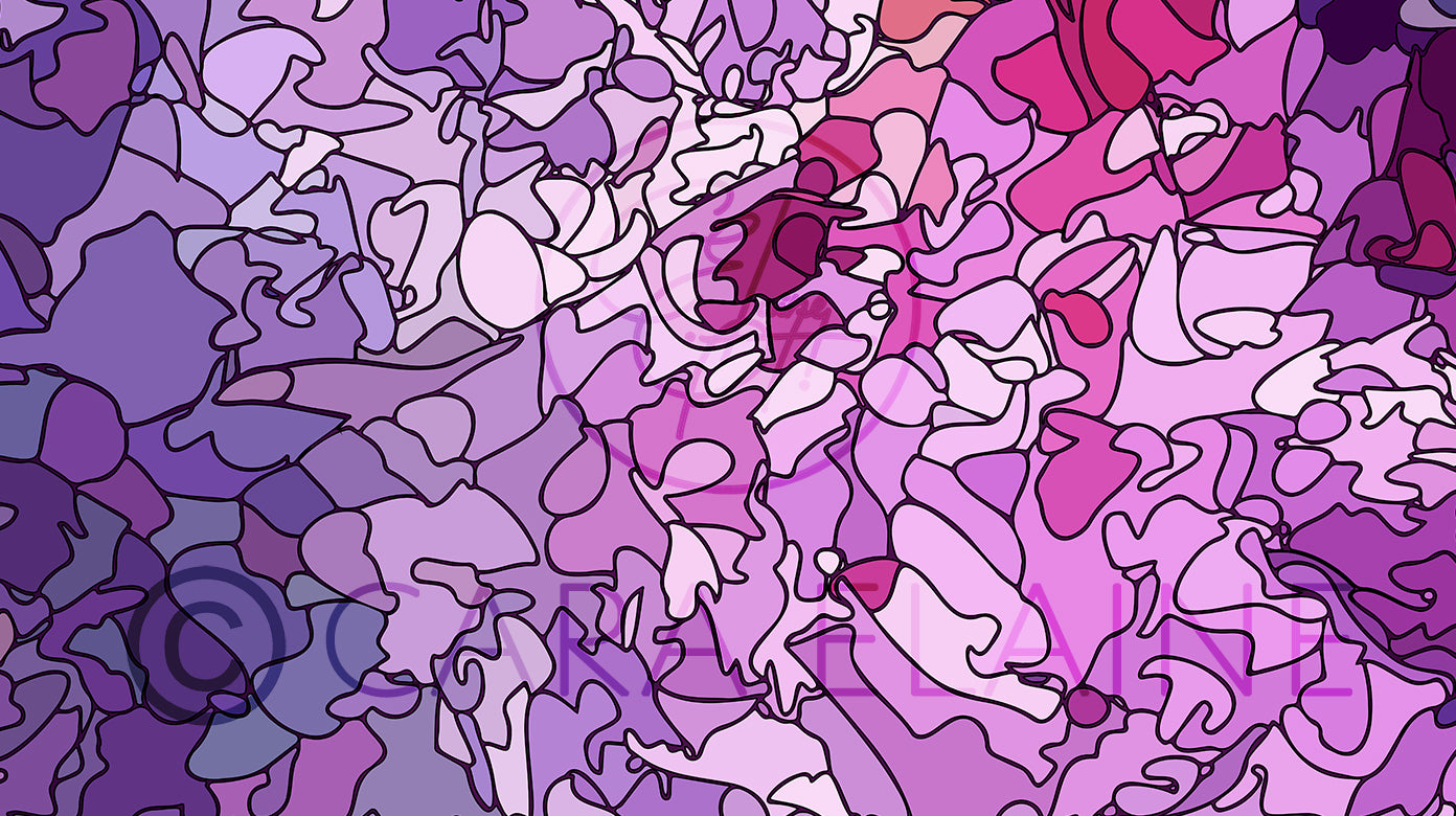 Purple Pieces - Digital Art Collection