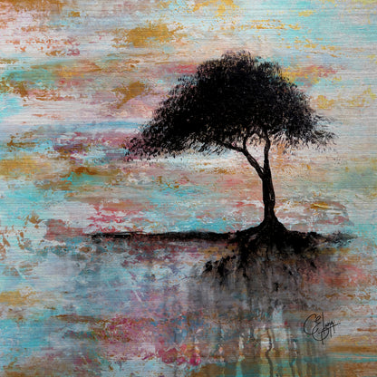 Rooted - Brushed Metal Print