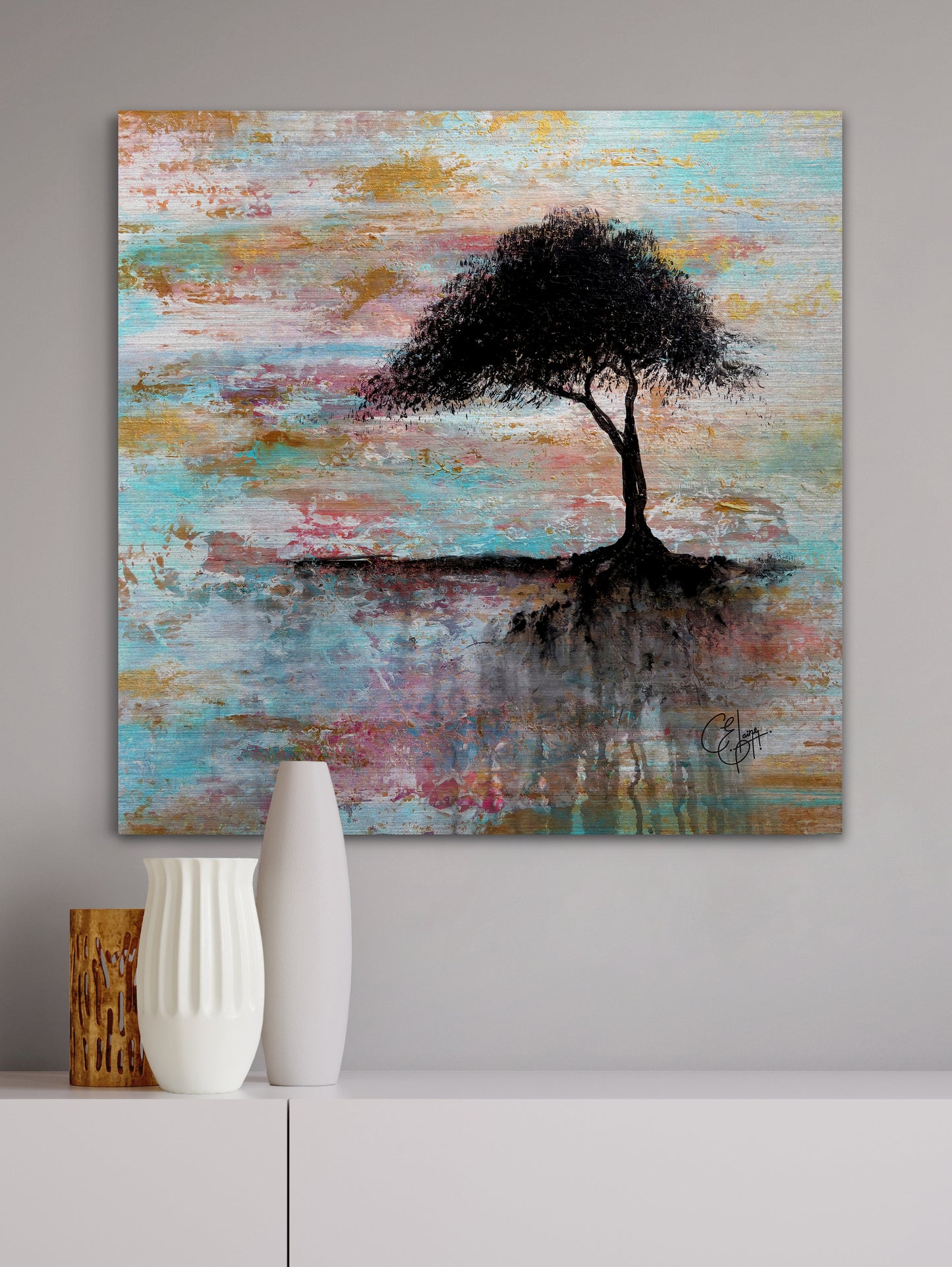 Rooted - Brushed Metal Print