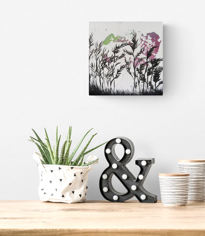 Botanical Abstract Silhouette 003  - 6" Canvas Mini